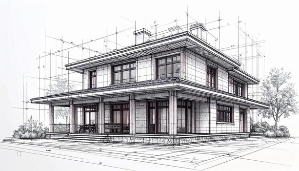 Modern office building representing general drafting work